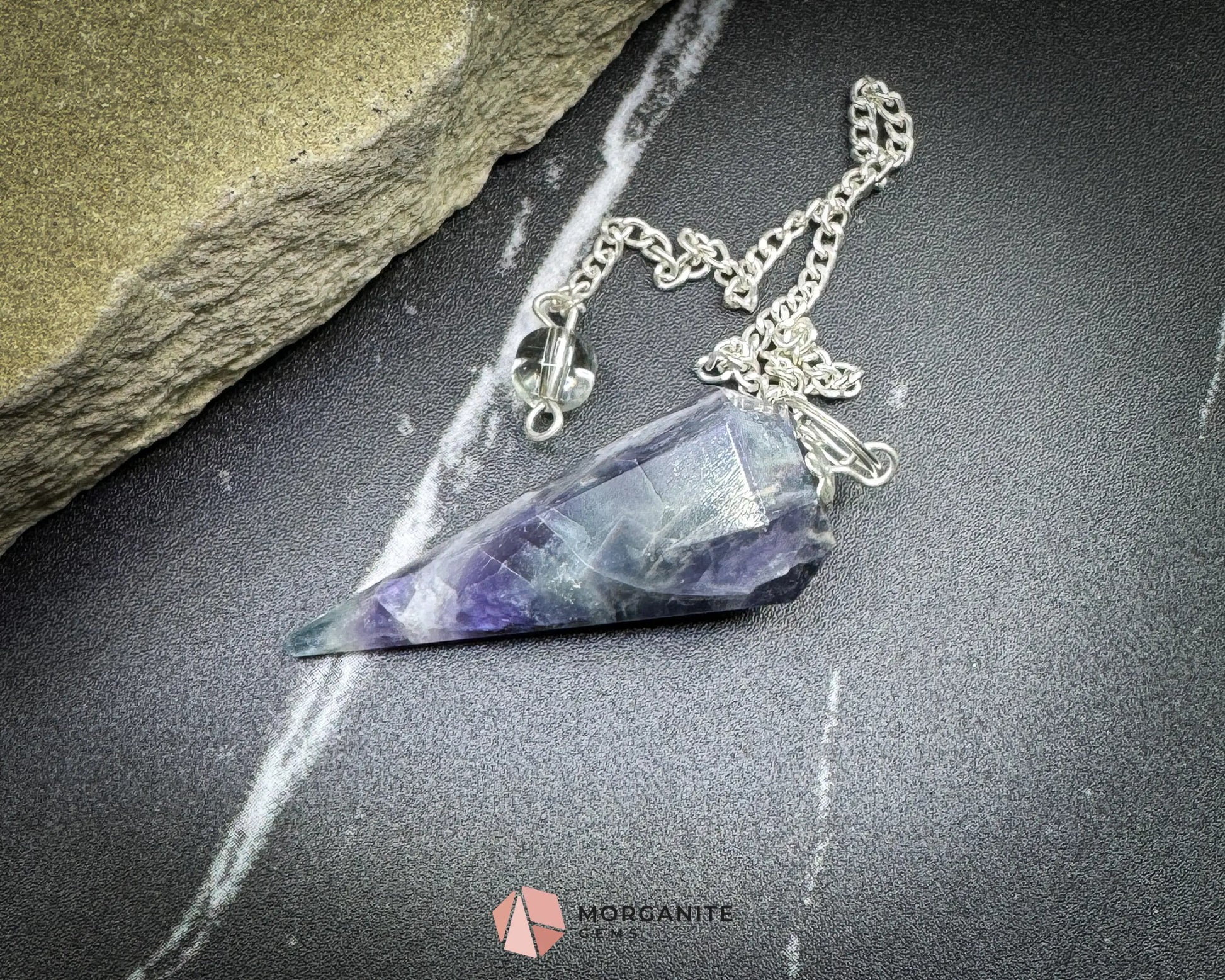 Fluorite Crystal Pendulum for Intuition & Spiritual Focus - Metaphysical Crystals