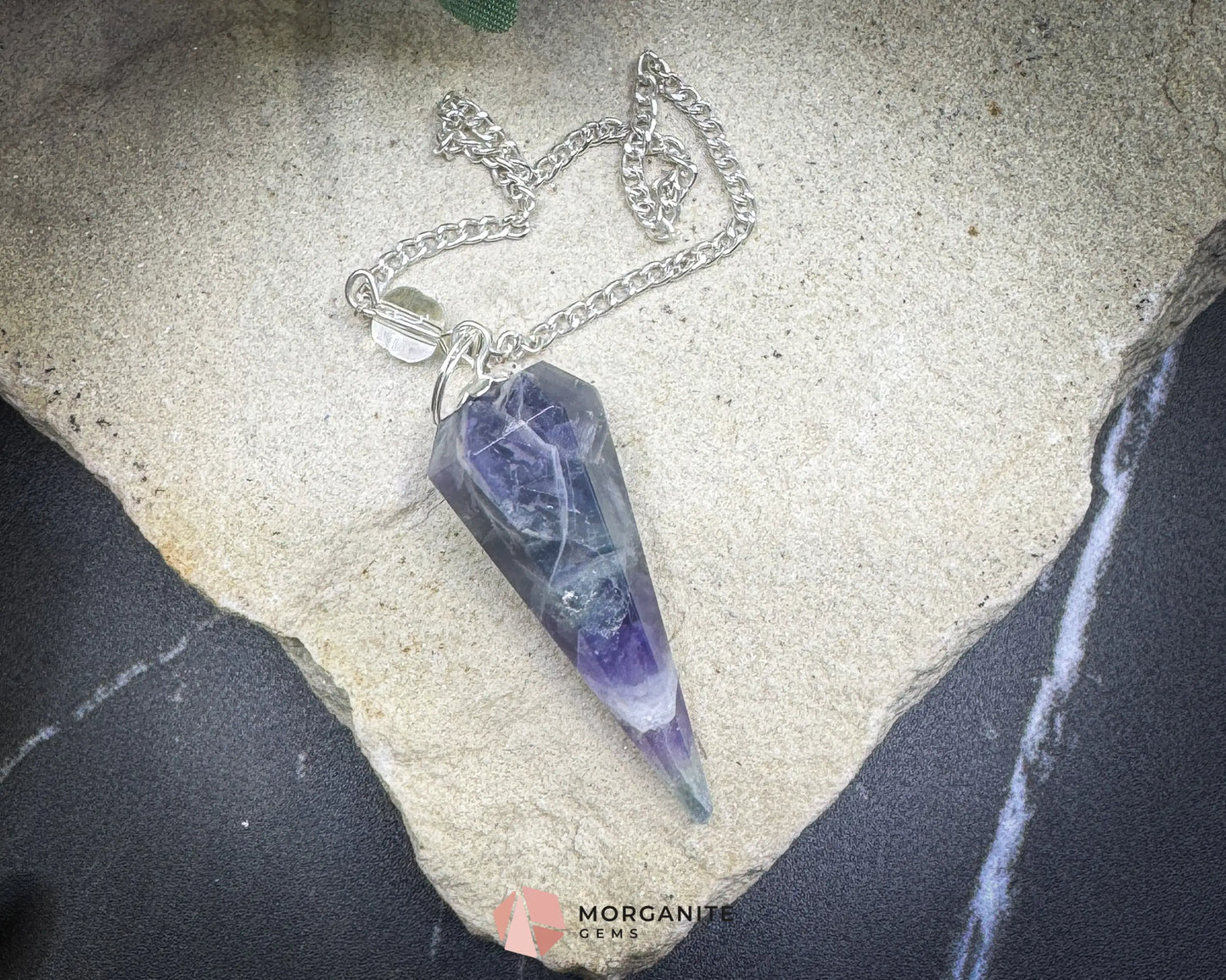 Fluorite Crystal Pendulum for Intuition & Spiritual Focus - Metaphysical Crystals