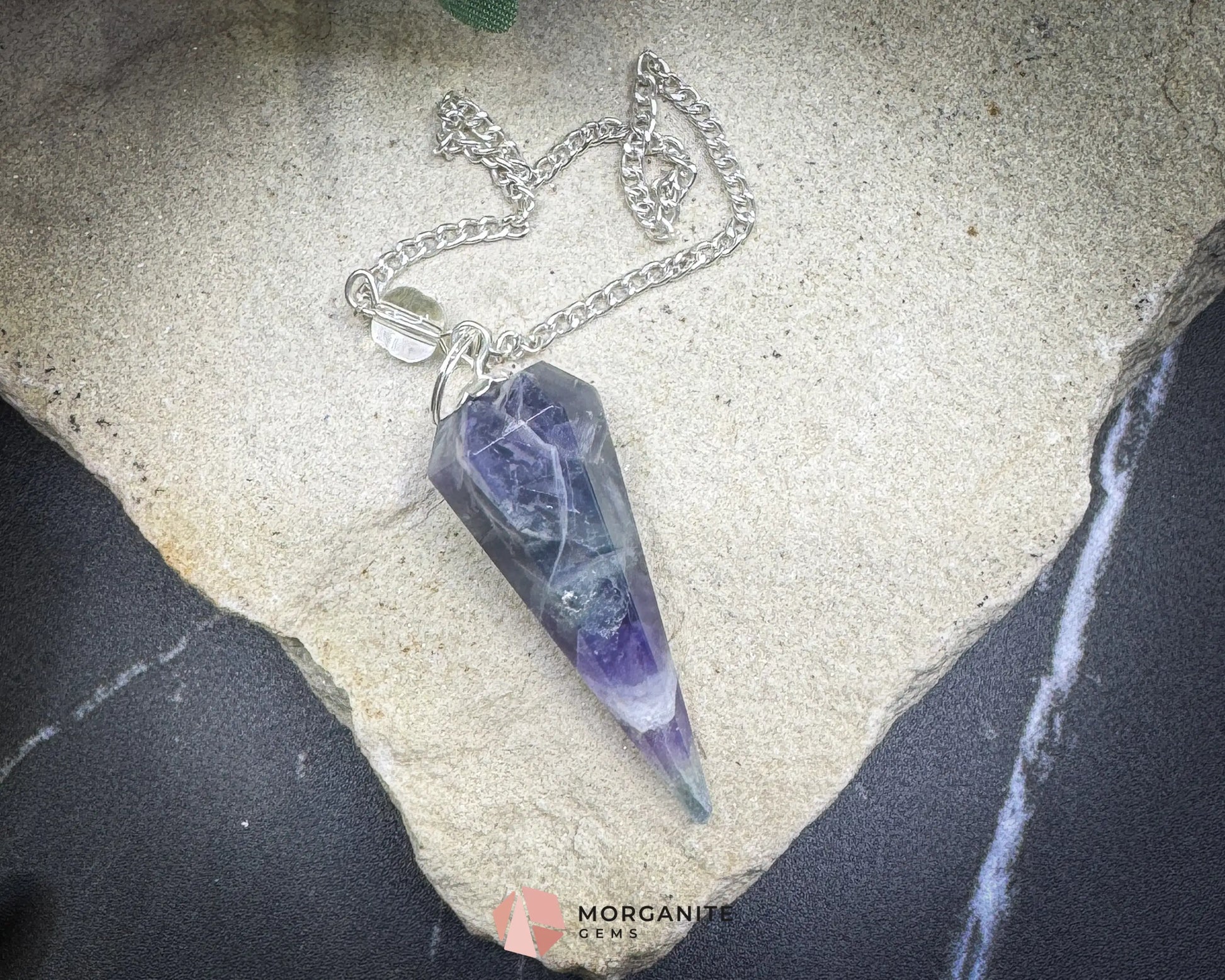 Fluorite Crystal Pendulum for Intuition & Spiritual Focus - Metaphysical Crystals