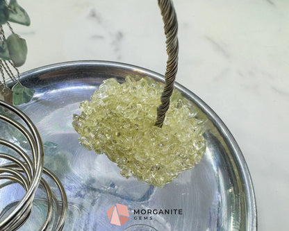 Fluorite Gemstone Tree Incense Holder – Silver Smudge Stick Station for Intuition & Mental Clarity - Incense