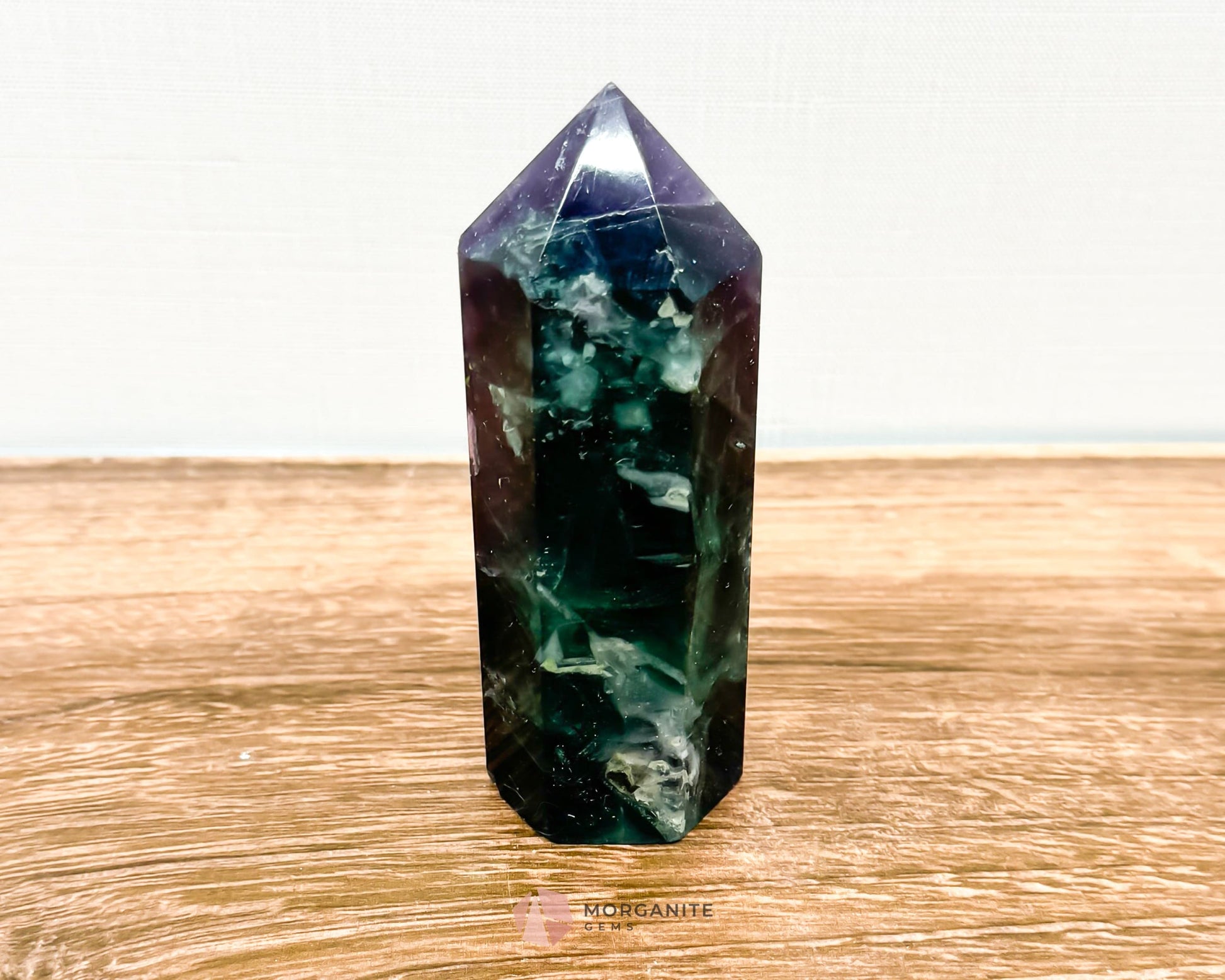 Fluorite Tower Point: Vibrant Clarity and Energy Amplification-Morganite Gems