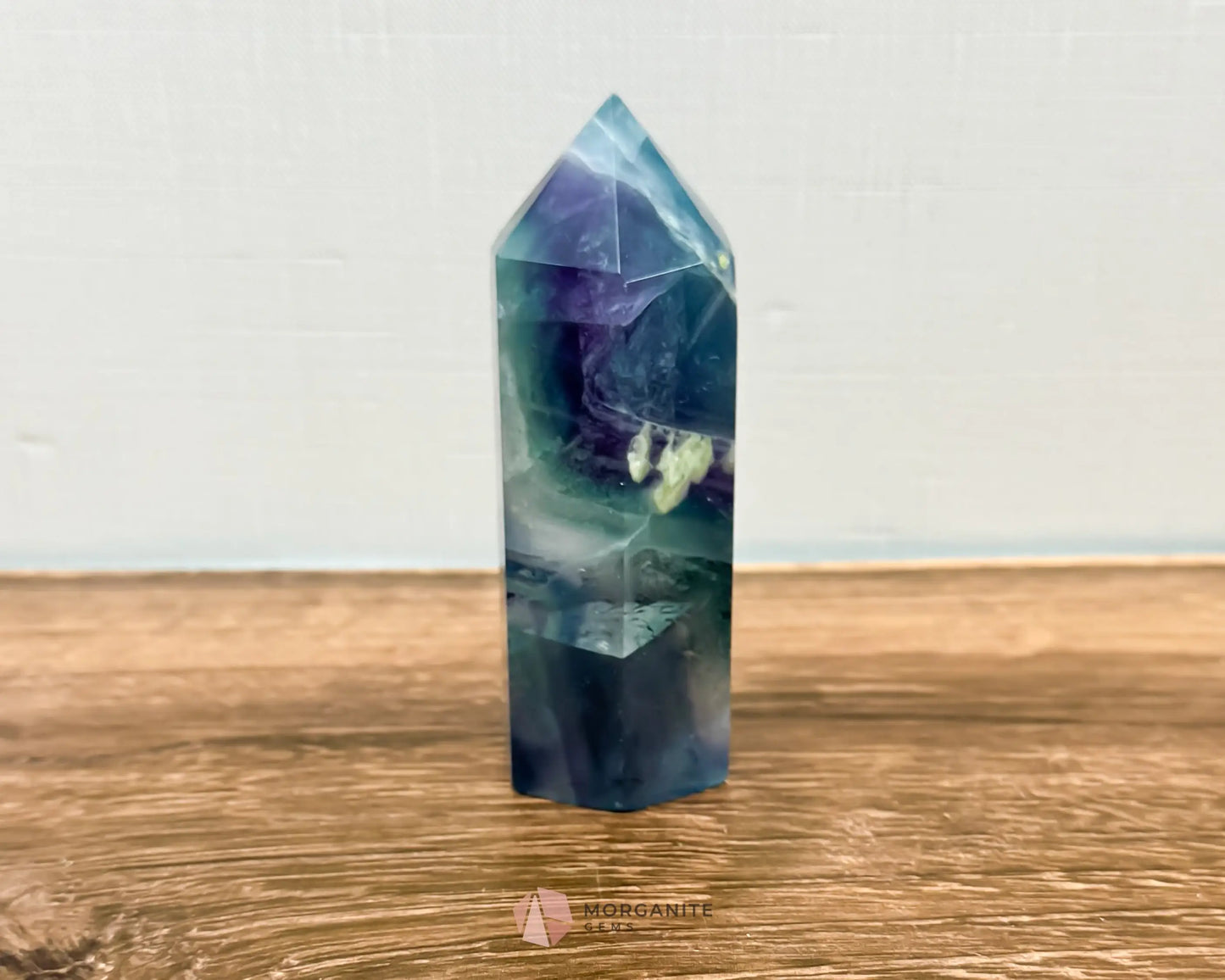 Fluorite Tower Point: Vibrant Clarity and Energy Amplification-Morganite Gems
