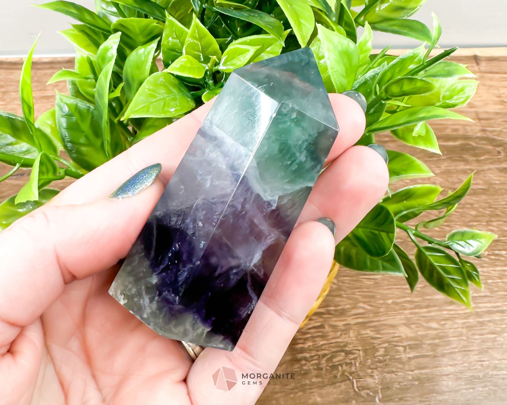 Fluorite Tower Point: Vibrant Clarity and Energy Amplification-Morganite Gems