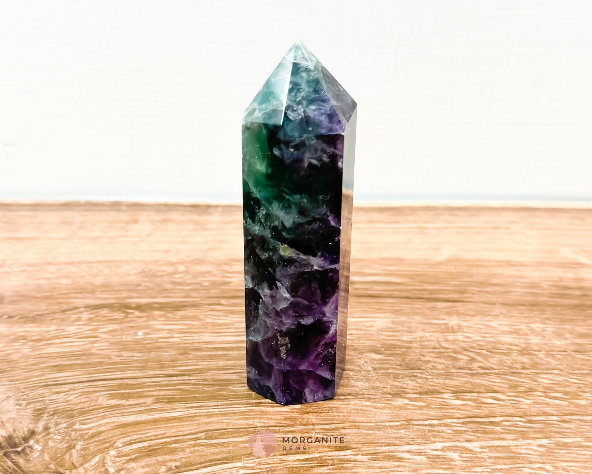 Fluorite Tower Point: Vibrant Clarity and Energy Amplification-Morganite Gems