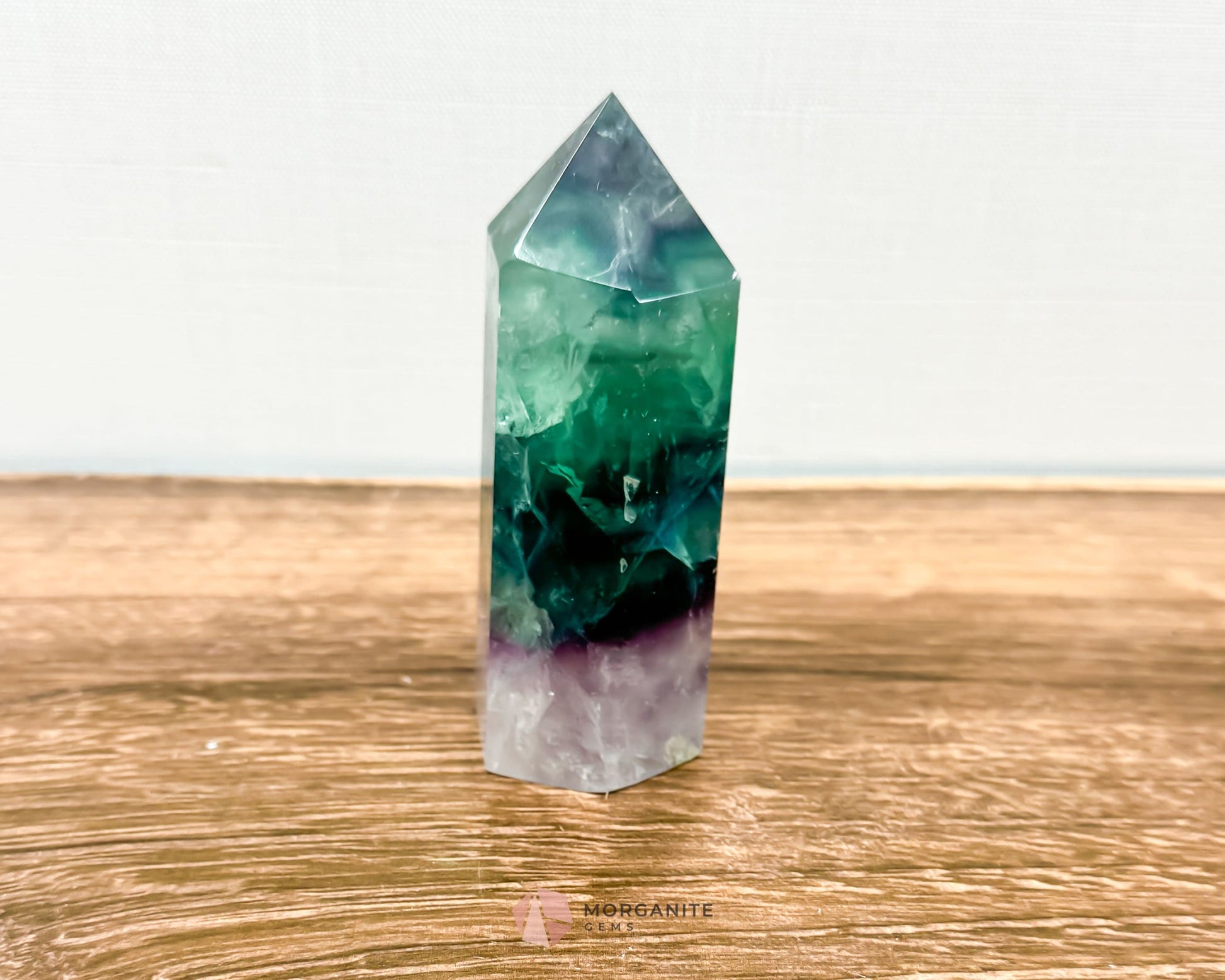 Fluorite Tower Point: Vibrant Clarity and Energy Amplification-Morganite Gems