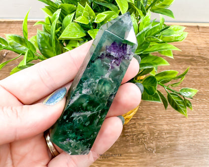 Fluorite Tower Point: Vibrant Clarity and Energy Amplification-Morganite Gems