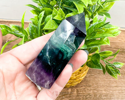 Fluorite Tower Point: Vibrant Clarity and Energy Amplification-Morganite Gems