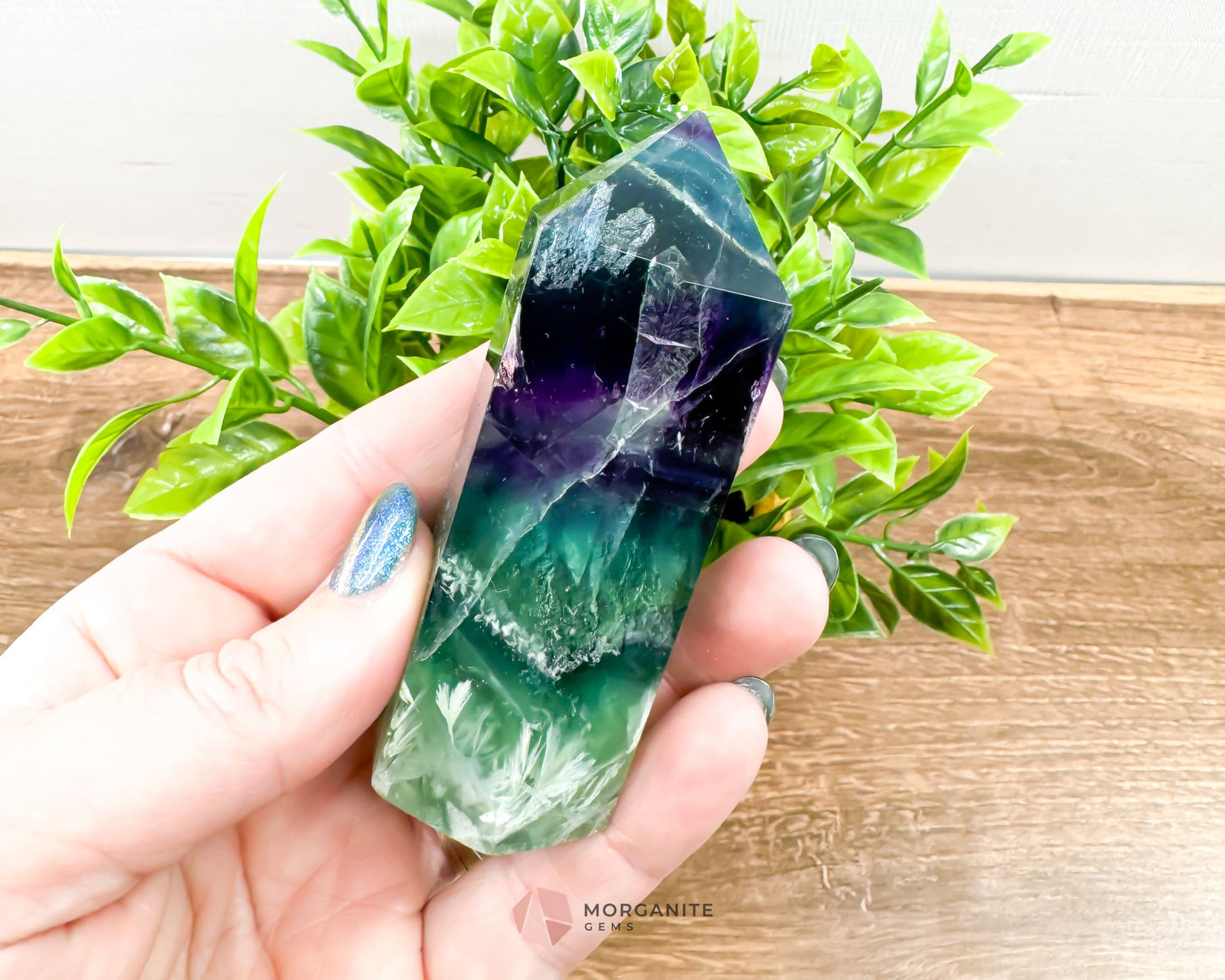 Fluorite Tower Point: Vibrant Clarity and Energy Amplification-Morganite Gems