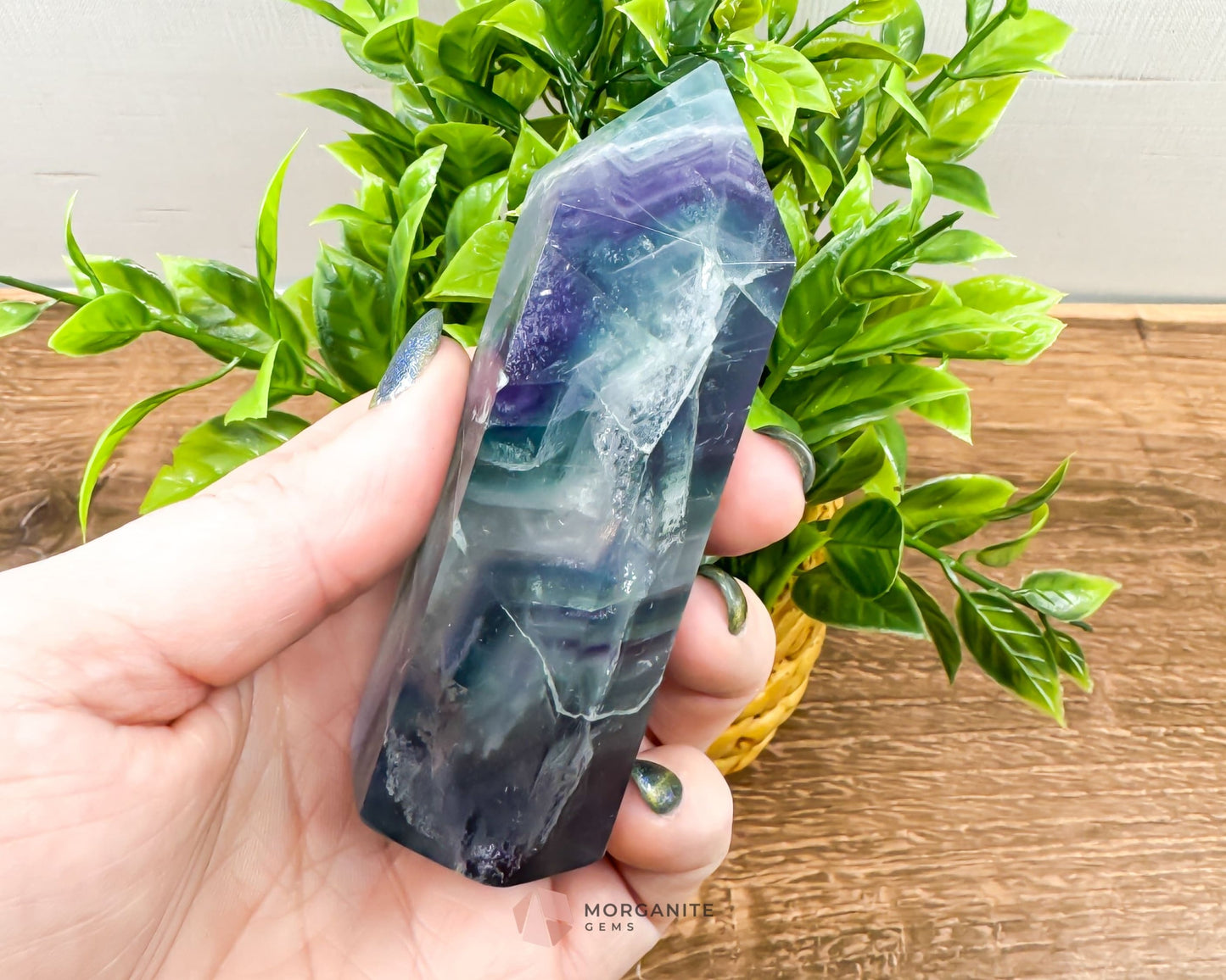 Fluorite Tower Point: Vibrant Clarity and Energy Amplification-Morganite Gems