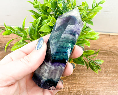 Fluorite Tower Point: Vibrant Clarity and Energy Amplification-Morganite Gems