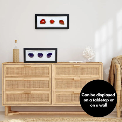Framed Agate Slice Wall Art Unique Gemstone Wall Decor