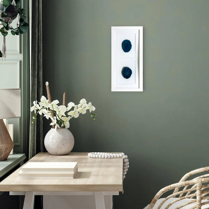 Framed Agate Slice Wall Art Unique Gemstone Wall Decor