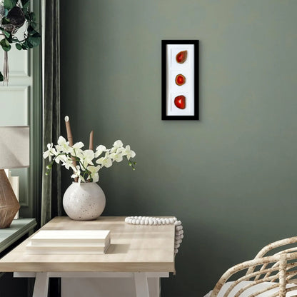 Framed Agate Slice Wall Art Unique Gemstone Wall Decor