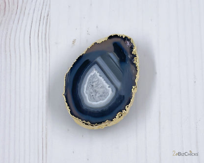 Gold Plated Agate Phone Grip-Morganite Gems