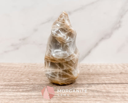 Golden Healer Quartz Flame – Polished Yellow Hematoid Quartz for Healing, Clarity, and Spiritual Growth-Morganite Gems