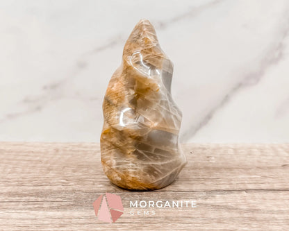 Golden Healer Quartz Flame – Polished Yellow Hematoid Quartz for Healing, Clarity, and Spiritual Growth-Morganite Gems