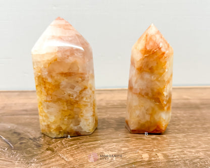 Golden Healer Quartz Tower Points: Elevate Your Spirit with Healing Energy-Morganite Gems