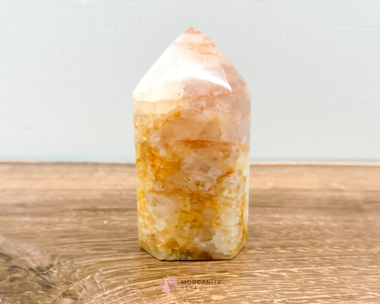 Golden Healer Quartz Tower Points: Elevate Your Spirit with Healing Energy-Morganite Gems