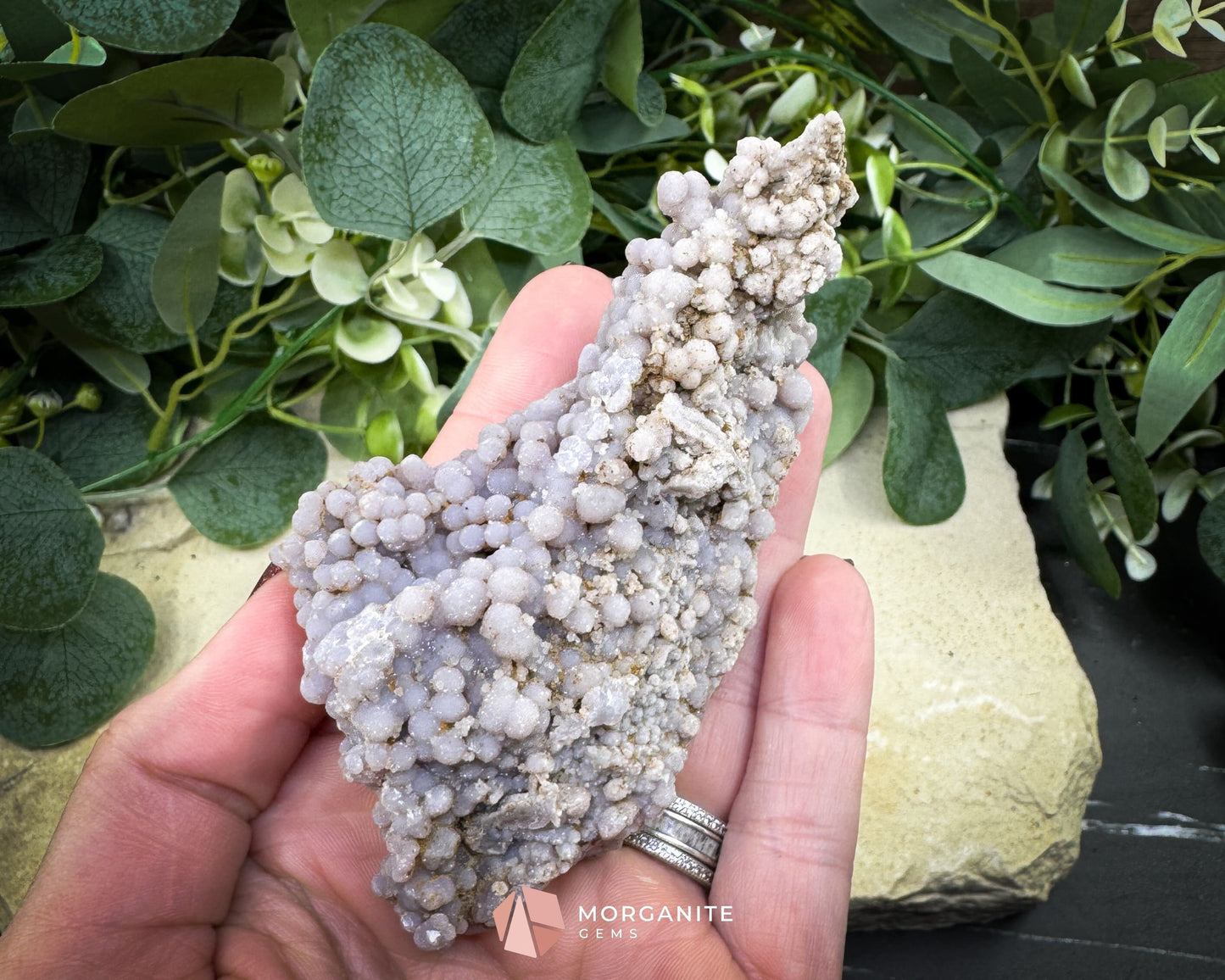 Grape Agate Cluster Specimen 126g – Natural Purple Botryoidal Chalcedony for Spiritual Healing & Display - Metaphysical