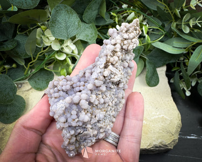 Grape Agate Cluster Specimen 126g – Natural Purple Botryoidal Chalcedony for Spiritual Healing & Display - Metaphysical