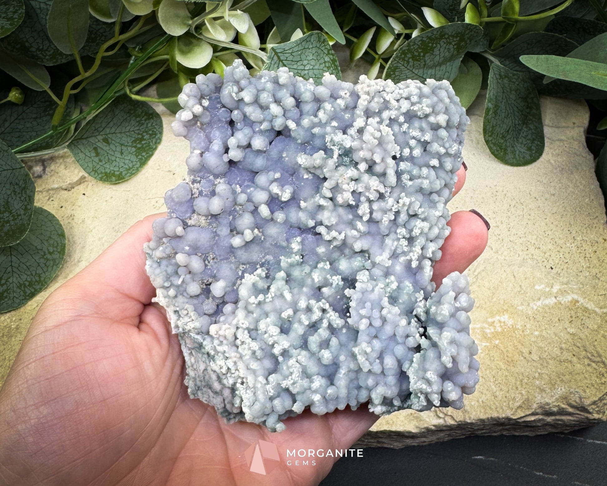Grape Agate Cluster Specimen 374g – Large Purple Botryoidal Chalcedony for Meditation & Energy Work - Metaphysical