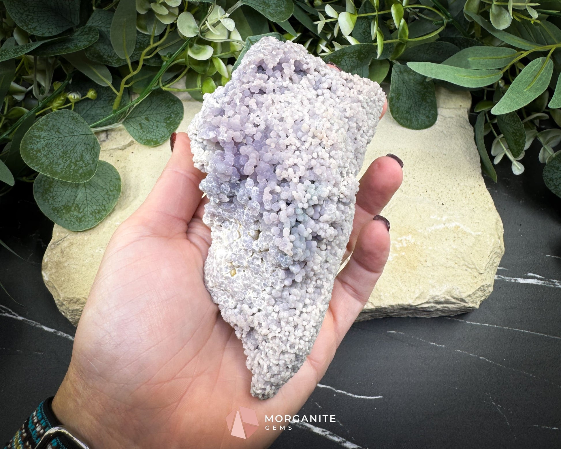 Grape Agate Cluster Specimen 490g – Large Purple Botryoidal Chalcedony for Healing Meditation & Display - Metaphysical