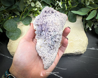 Grape Agate Cluster Specimen 490g – Large Purple Botryoidal Chalcedony for Healing Meditation & Display - Metaphysical