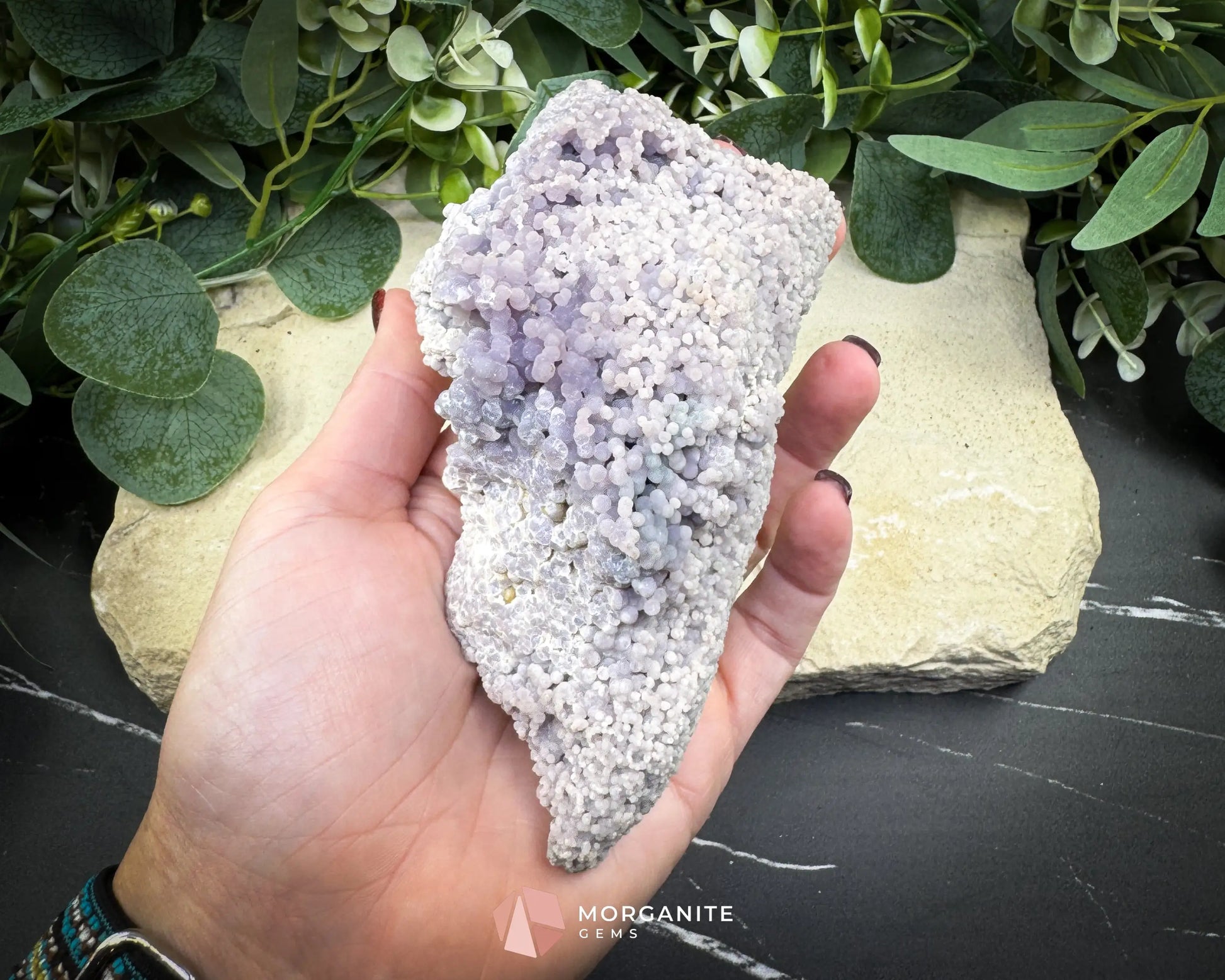 Grape Agate Cluster Specimen 490g – Large Purple Botryoidal Chalcedony for Healing Meditation & Display - Metaphysical