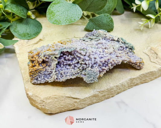 Grape Agate Cluster Specimen 506g – Large Purple Botryoidal Chalcedony for Healing Meditation & Display - Metaphysical