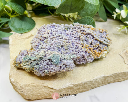 Grape Agate Cluster Specimen 506g – Large Purple Botryoidal Chalcedony for Healing Meditation & Display - Metaphysical