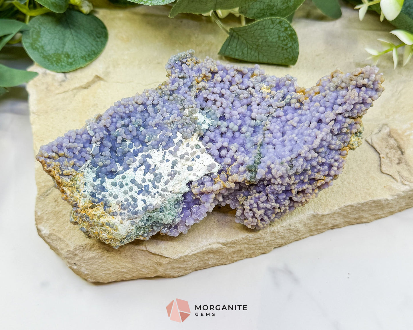 Grape Agate Cluster Specimen 506g – Large Purple Botryoidal Chalcedony for Healing Meditation & Display - Metaphysical