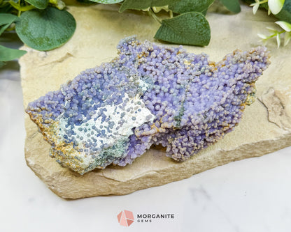 Grape Agate Cluster Specimen 506g – Large Purple Botryoidal Chalcedony for Healing Meditation & Display - Metaphysical