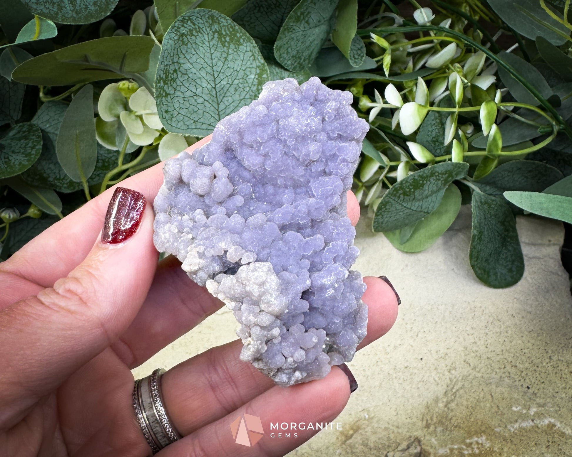 Grape Agate Cluster Specimen 74g – Small Purple Botryoidal Chalcedony for Meditation & Display - Metaphysical Crystals