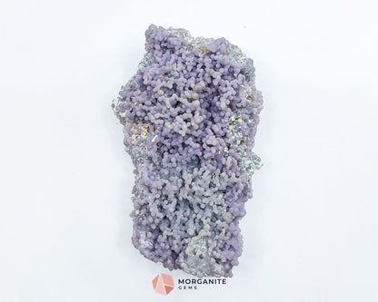 Grape Agate Crystal Cluster – Rare Purple Chalcedony Botryoidal Formation for Intuition Healing & Spiritual Display No.