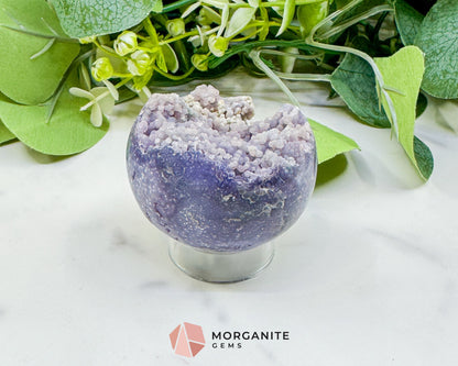 Grape Agate Sphere No. 1 (55mm) – Rare Botryoidal Chalcedony for Intuition & Dream Work - Metaphysical Crystals