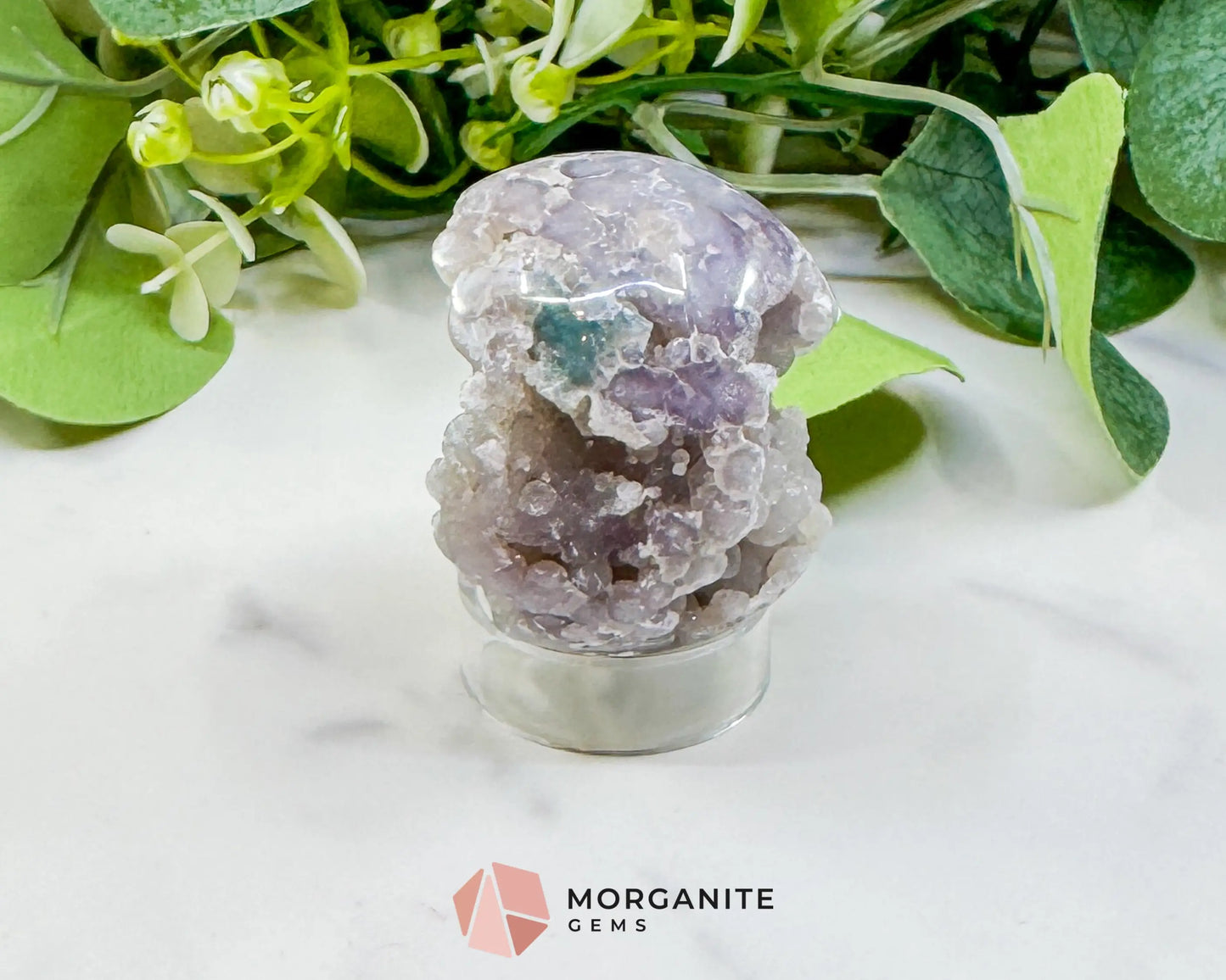 Grape Agate Sphere No. 2 (48mm) – Botryoidal Lavender Chalcedony for Spiritual Growth & Peace - Metaphysical Crystals