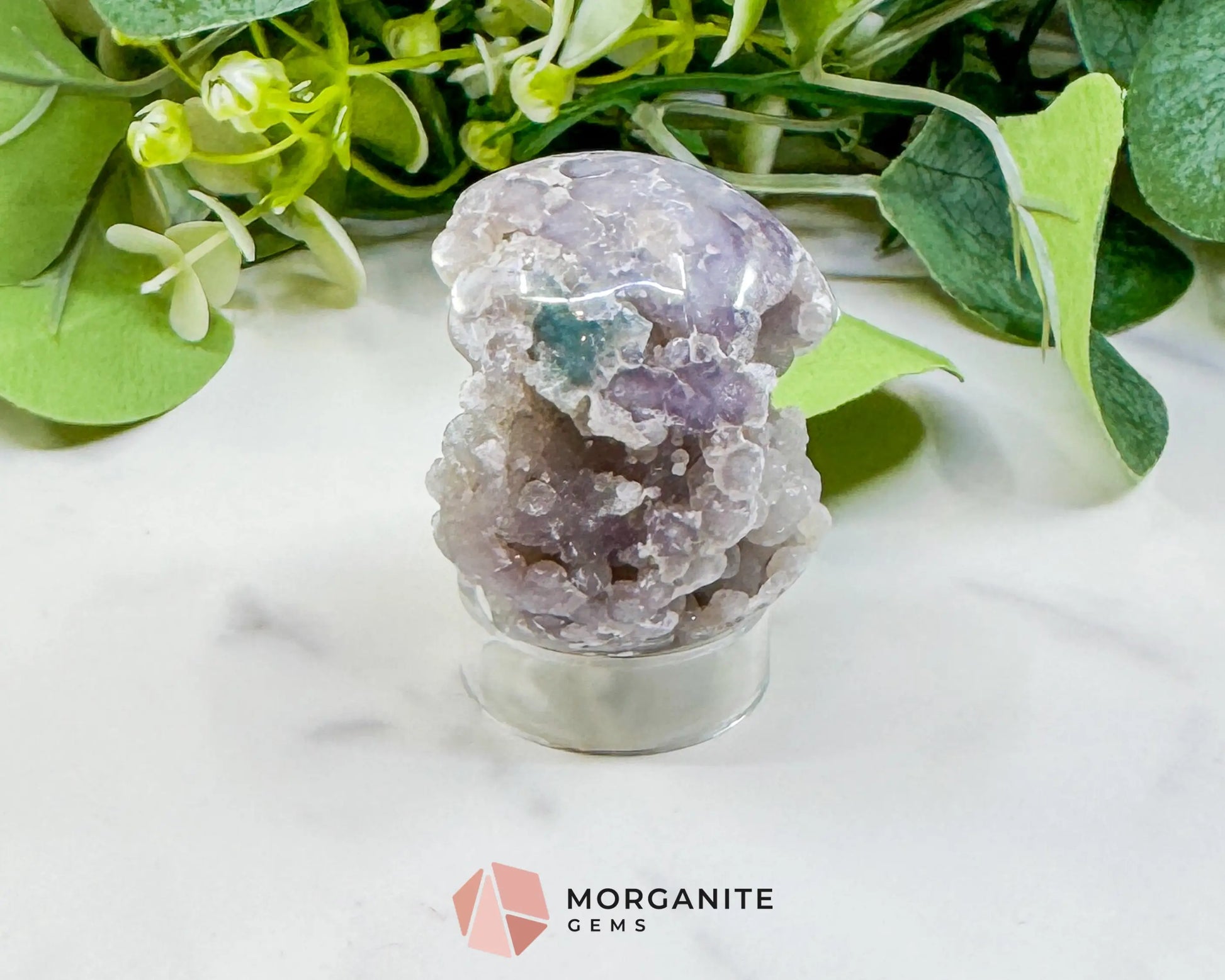 Grape Agate Sphere No. 2 (48mm) – Botryoidal Lavender Chalcedony for Spiritual Growth & Peace - Metaphysical Crystals