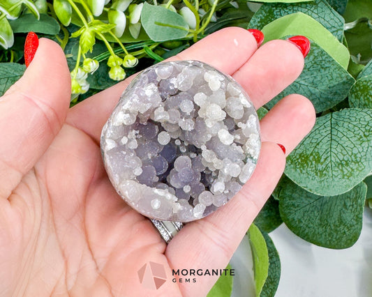 Grape Agate Sphere No. 2 (48mm) – Botryoidal Lavender Chalcedony for Spiritual Growth & Peace - Metaphysical Crystals