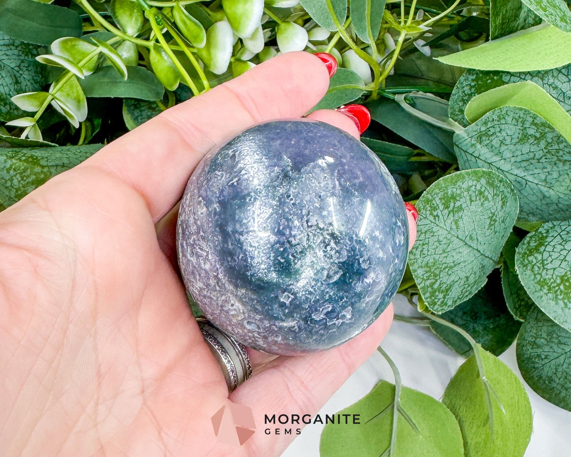 Grape Agate Sphere No. 4 (55mm) – Extra Large 7oz Purple & Green Botryoidal Chalcedony – Collector’s Dream Specimen