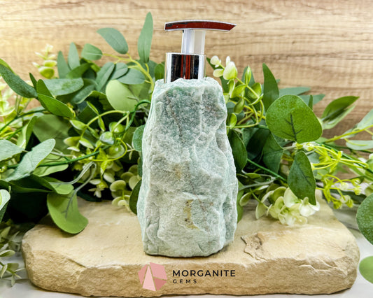 Green Aventurine Soap Dispenser No.2 – Crystal Decor for Abundance Healing & Luxury Spaces - Metaphysical Crystals