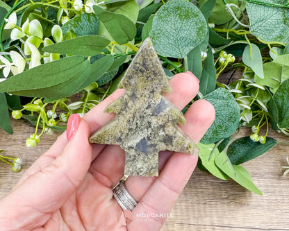 Moss Agate Tree Carving No. 1 | Self-Standing Crystal for Grounding Nature Connection & Healing - Metaphysical Crystals
