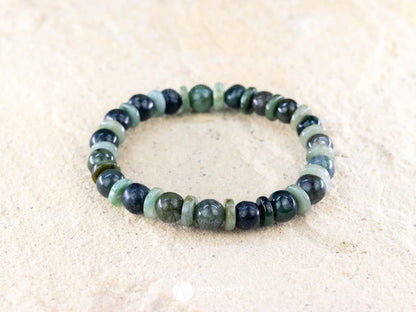 Green Jade Bracelet-Morganite Gems