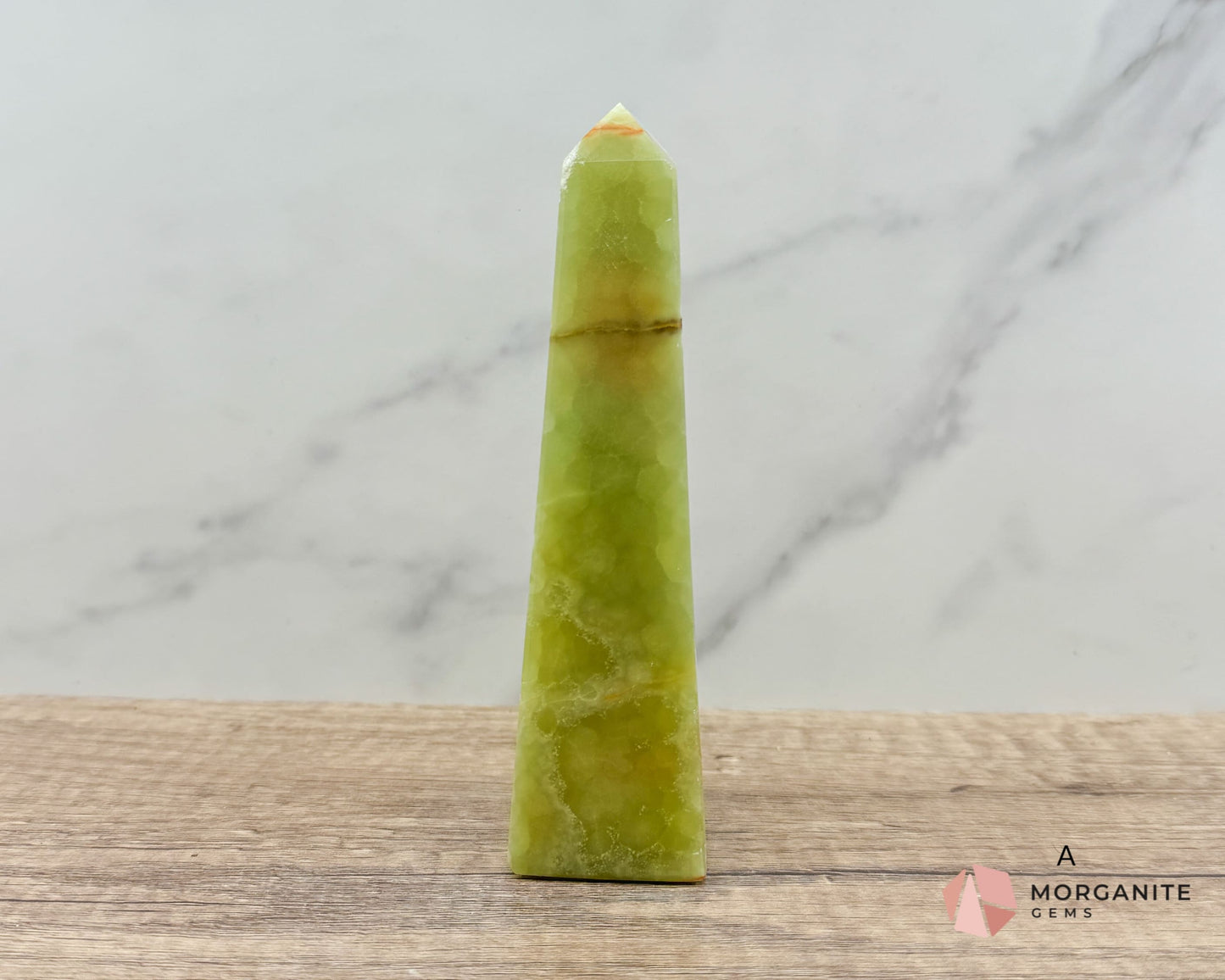 Green Onyx Tower Obelisk – Elegant Crystal for Heart Chakra, Balance & Emotional Healing-Morganite Gems