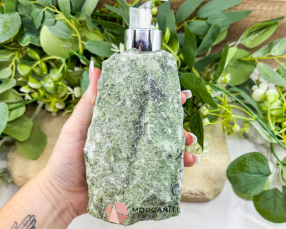 Green Tanzurine Soap Dispenser No.2 – Crystal Home Decor for Heart Chakra Abundance & Self-Care - Home & Living