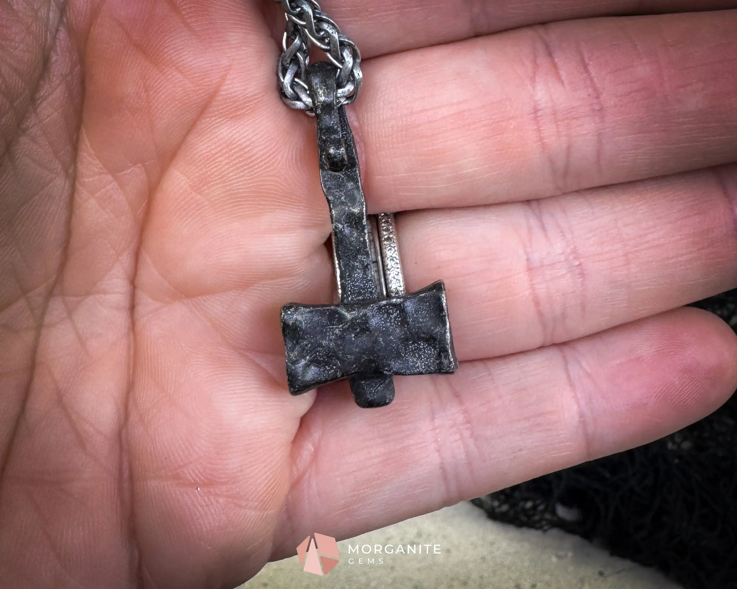 Vintage Viking Hammer Pendant Necklace – Zinc Alloy Mjolnir on 60cm Chain - Jewelry