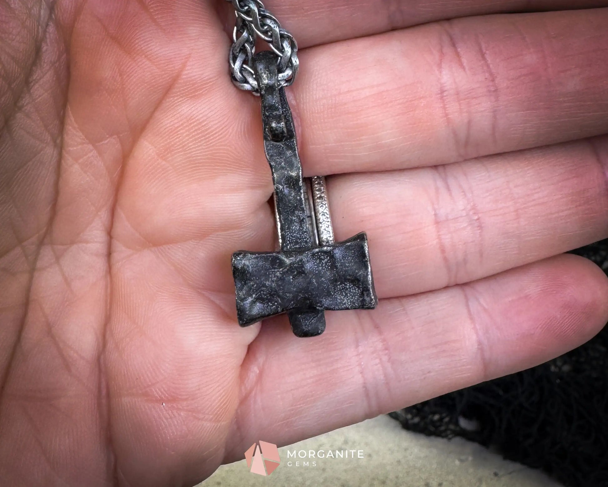 Vintage Viking Hammer Pendant Necklace – Zinc Alloy Mjolnir on 60cm Chain - Jewelry