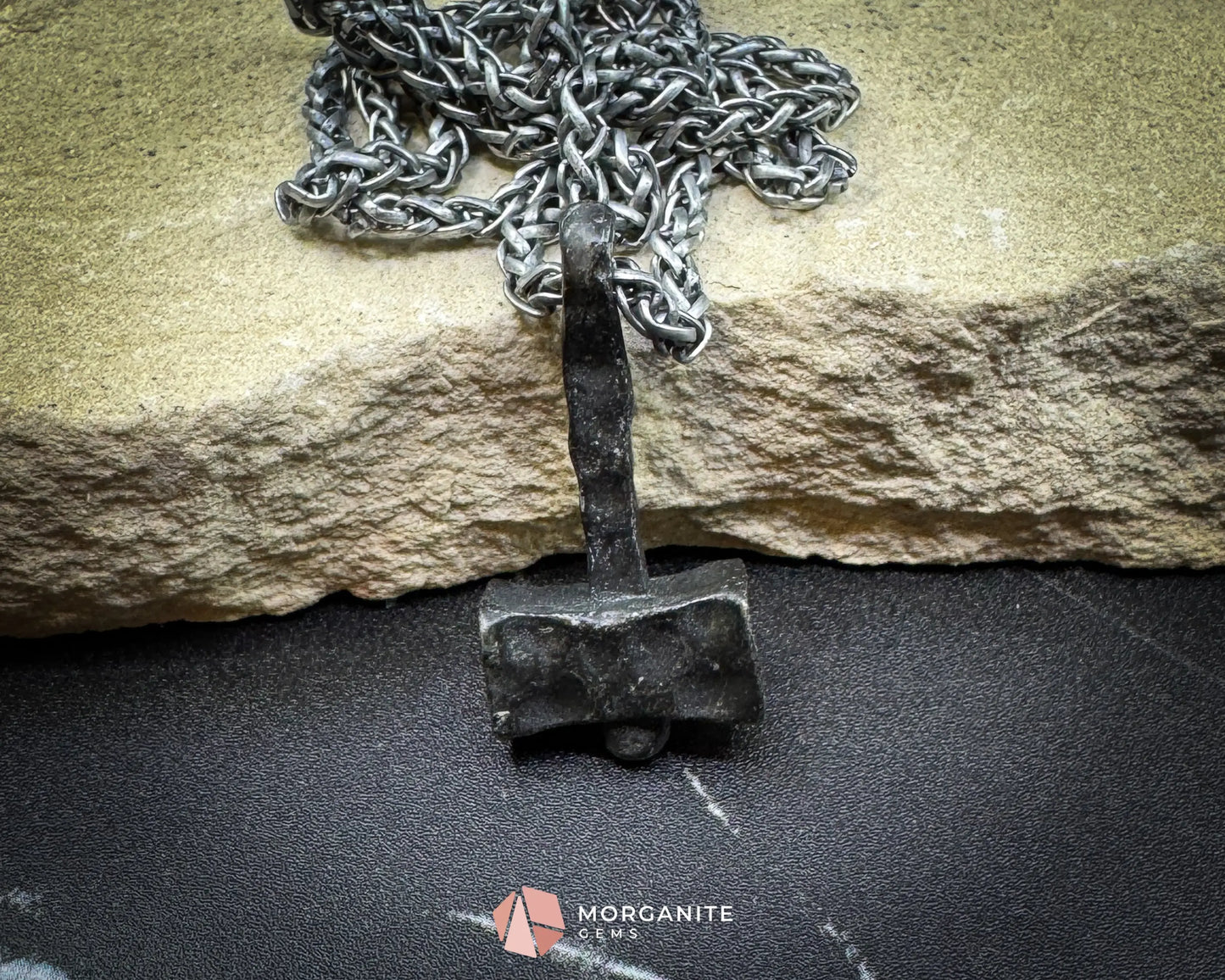 Vintage Viking Hammer Pendant Necklace – Zinc Alloy Mjolnir on 60cm Chain - Jewelry