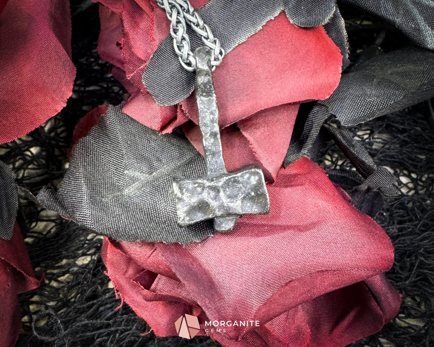 Vintage Viking Hammer Pendant Necklace – Zinc Alloy Mjolnir on 60cm Chain - Jewelry