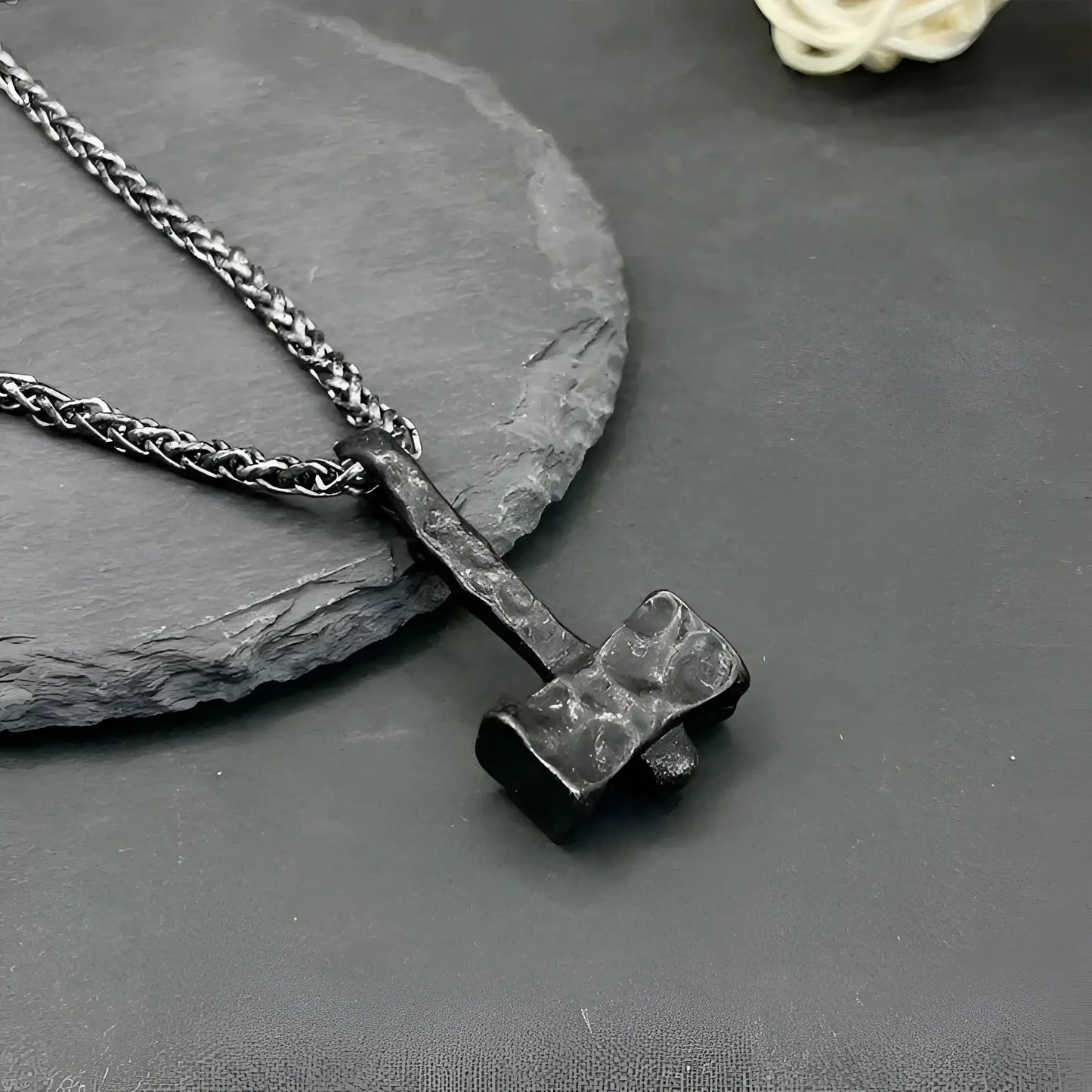 Vintage Viking Hammer Pendant Necklace - 1