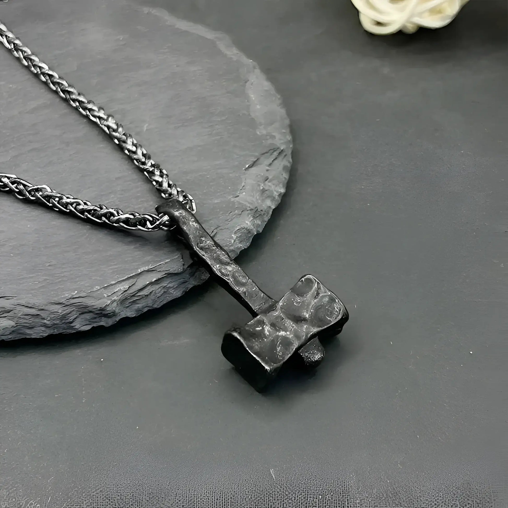 Vintage Viking Hammer Pendant Necklace - 1